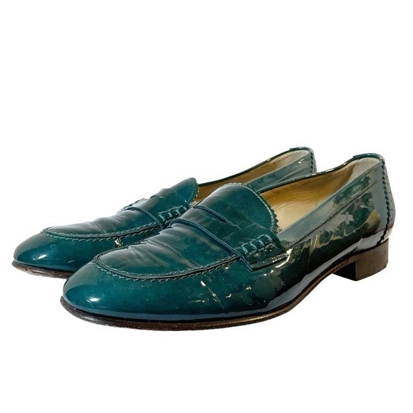 J. Crew Green Patent Leather Loafers - Picture 3 of 11